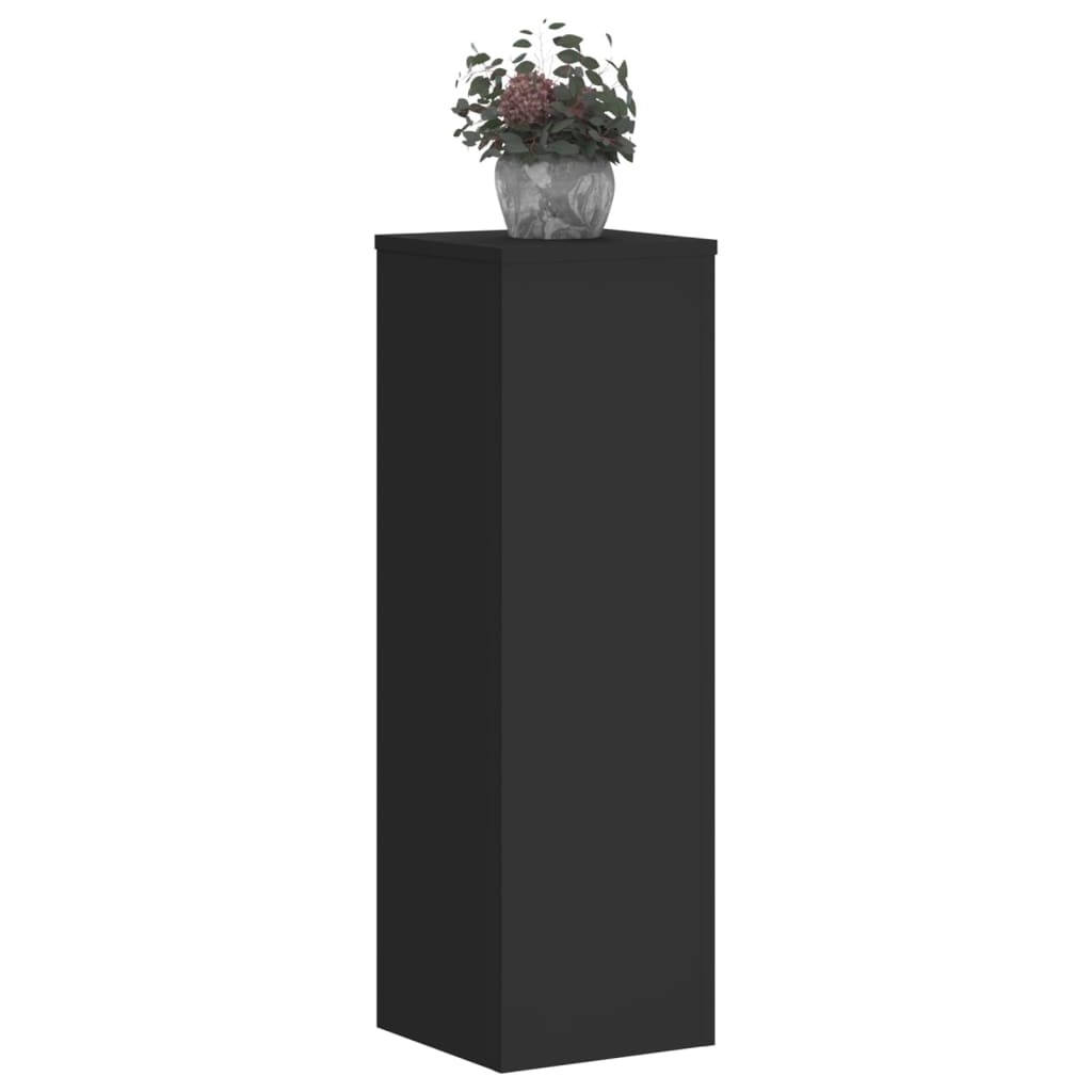Plantestativer 2 stk svart 25x25x80 cm konstruert tre