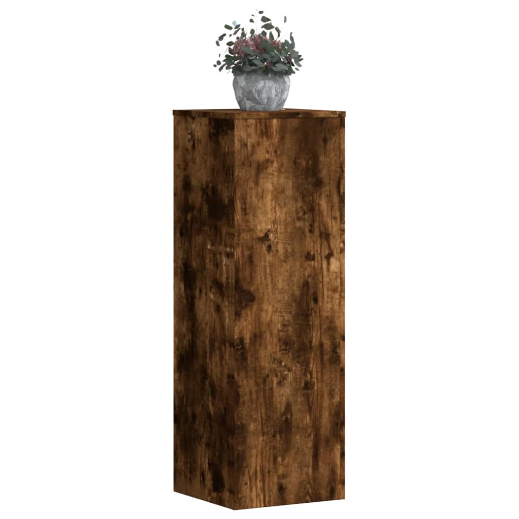 Plantestativ røkt eik 33x33x100 cm konstruert tre