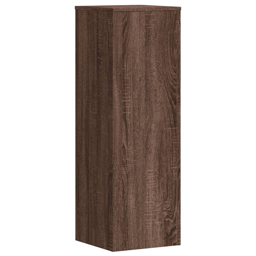 Plantestativ brun eik 33x33x100 cm konstruert tre
