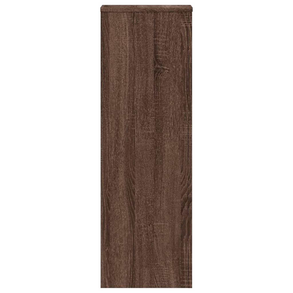 Plantestativ brun eik 33x33x100 cm konstruert tre