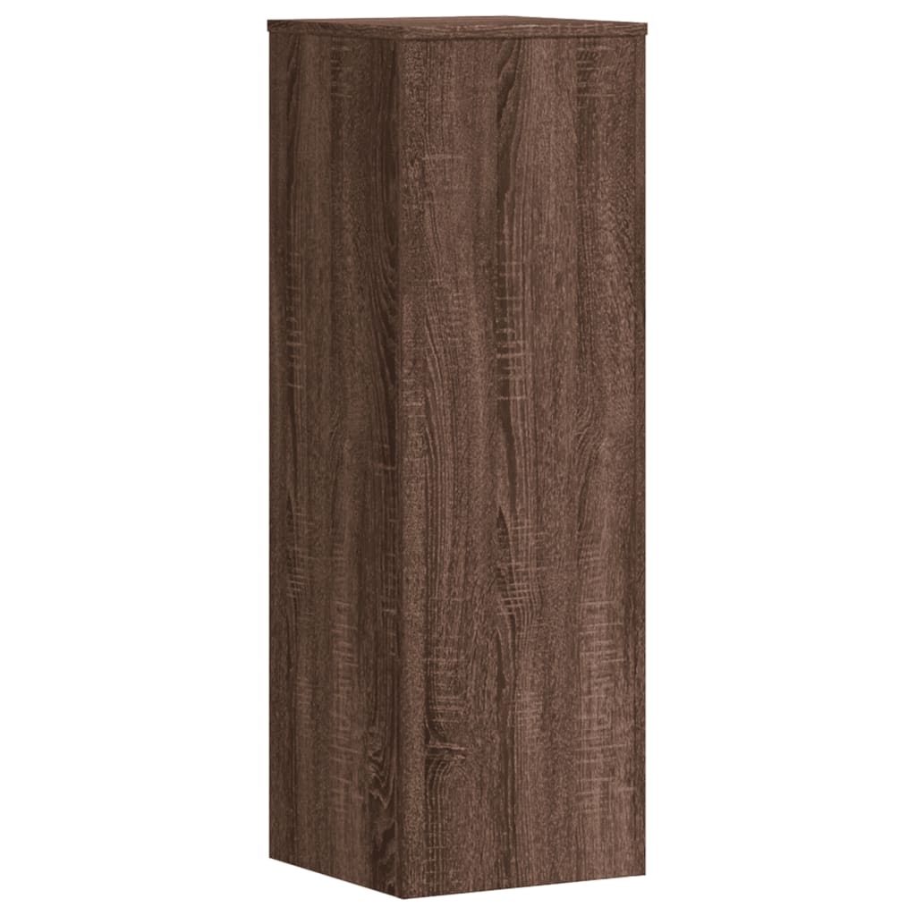 Plantestativ brun eik 33x33x100 cm konstruert tre