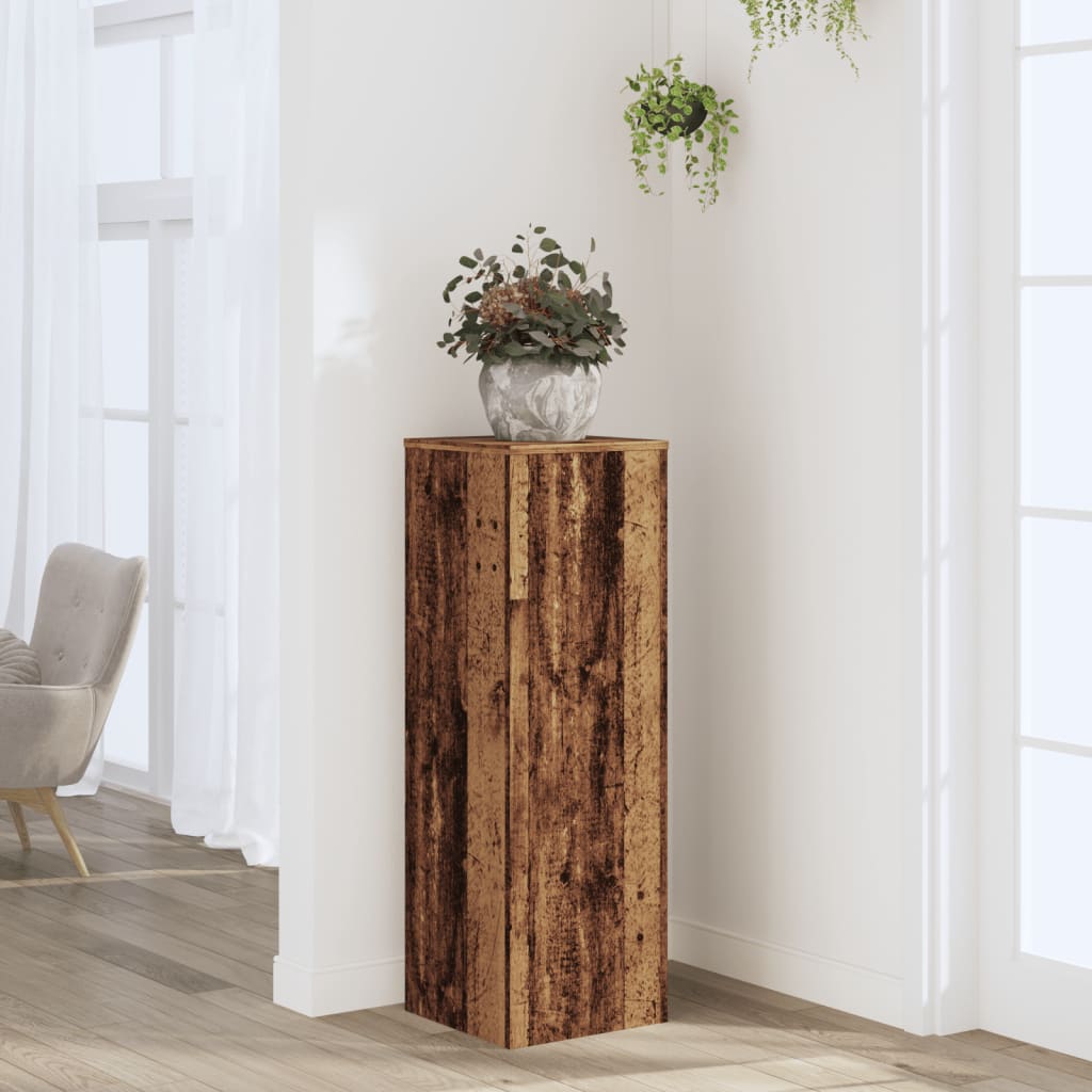 Plantestativ gammelt tre 33x33x100 cm konstruert tre