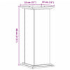 Plantestativ sonoma eik 33x33x80 cm konstruert tre