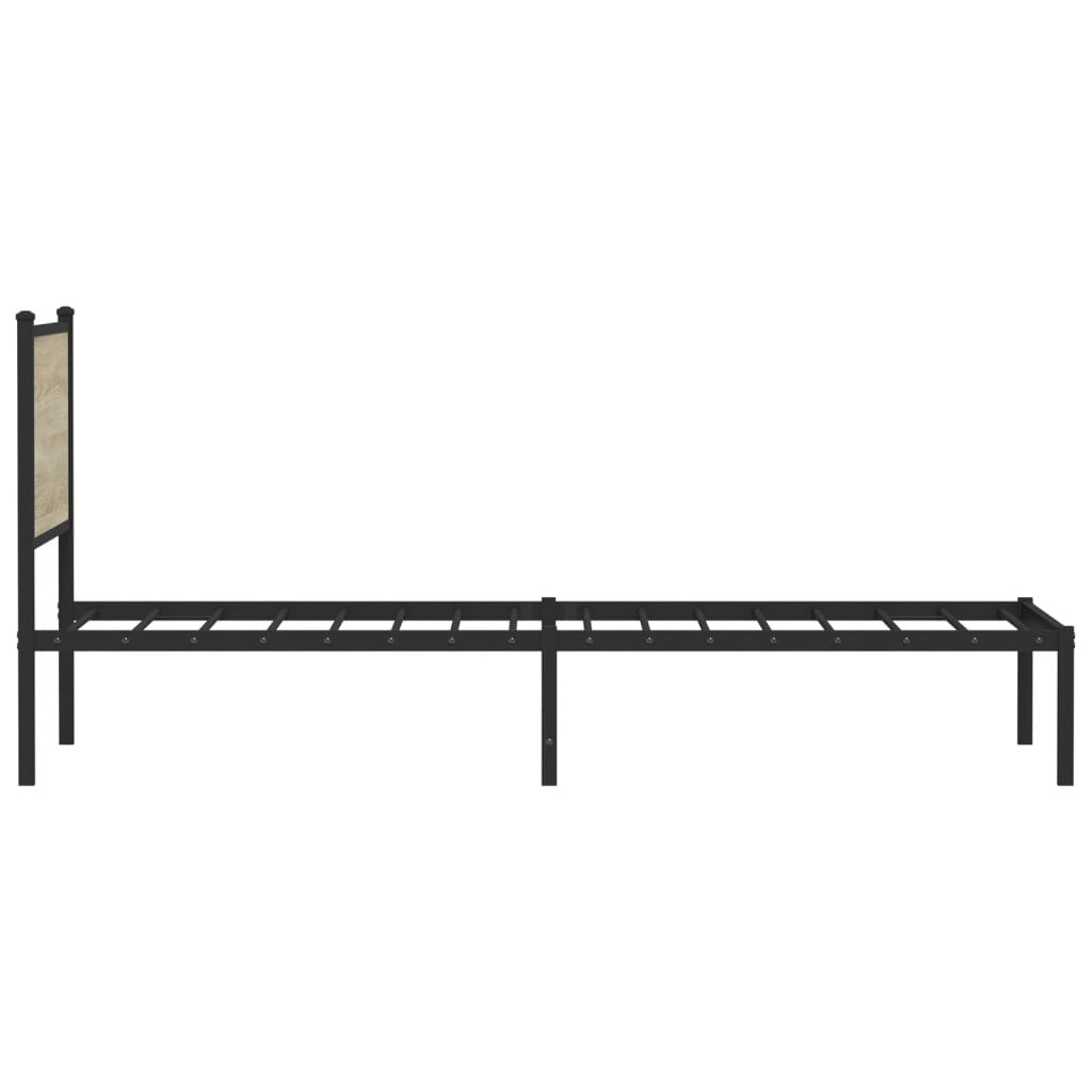 Sengeramme i metall uten madrass sonoma eik 107x203 cm