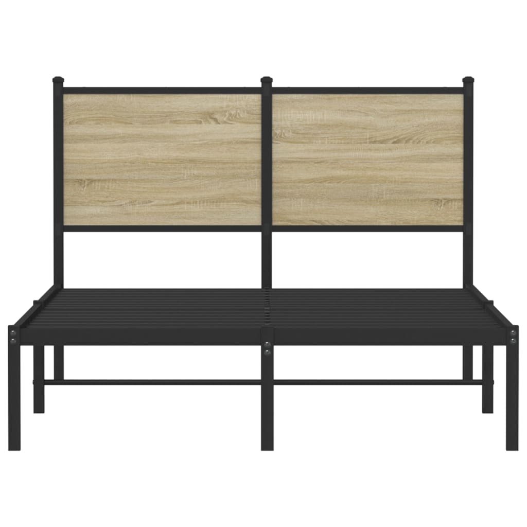 Sengeramme i metall uten madrass sonoma eik 120x190 cm