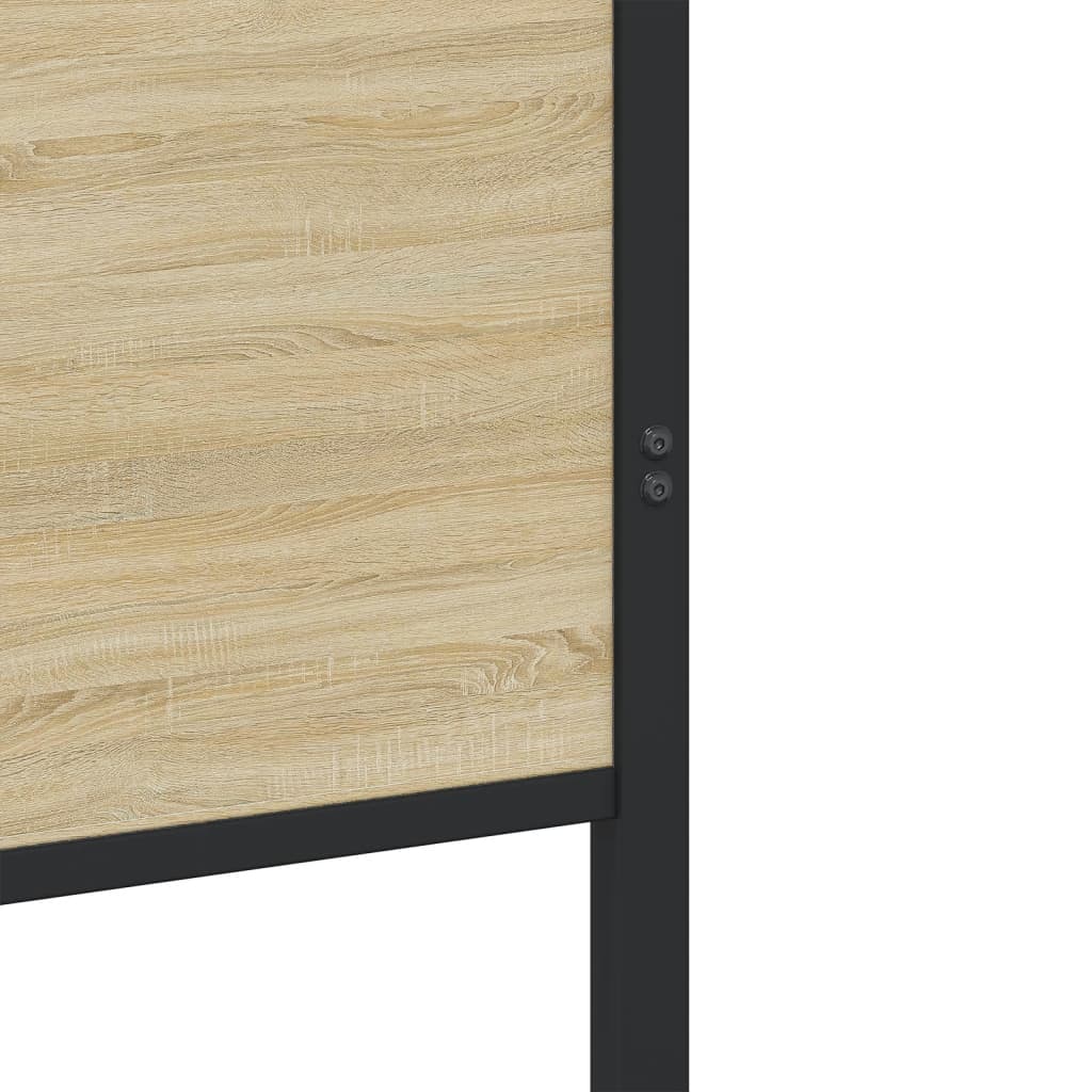 Sengeramme i metall uten madrass sonoma eik 107x203 cm