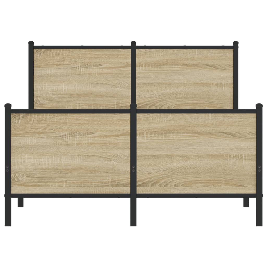 Sengeramme i metall uten madrass sonoma eik 120x200 cm