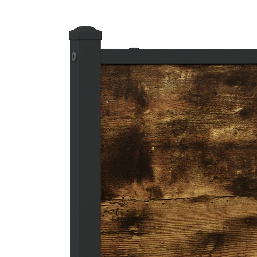 Sengeramme i metall uten madrass røkt eik 100x200 cm