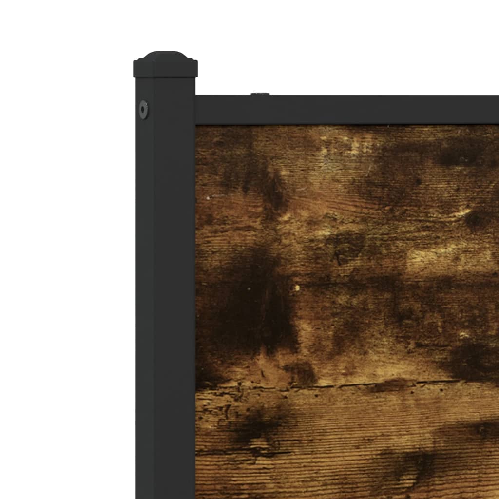 Sengeramme i metall uten madrass røkt eik 107x203 cm