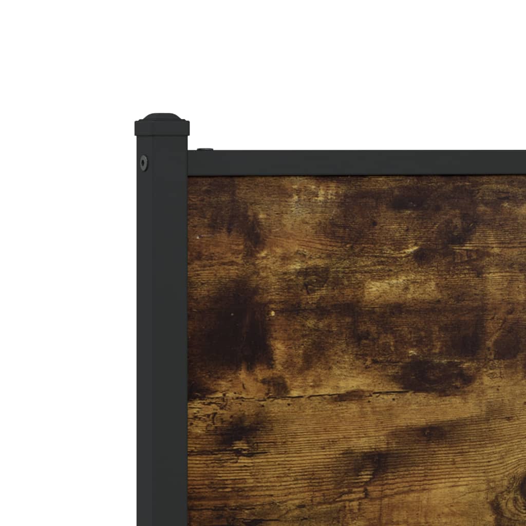 Sengeramme i metall uten madrass røkt eik 120x200 cm