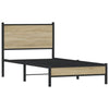 Sengeramme i metall uten madrass sonoma eik 90x190 cm