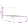 Sengeramme i metall uten madrass sonoma eik 90x190 cm