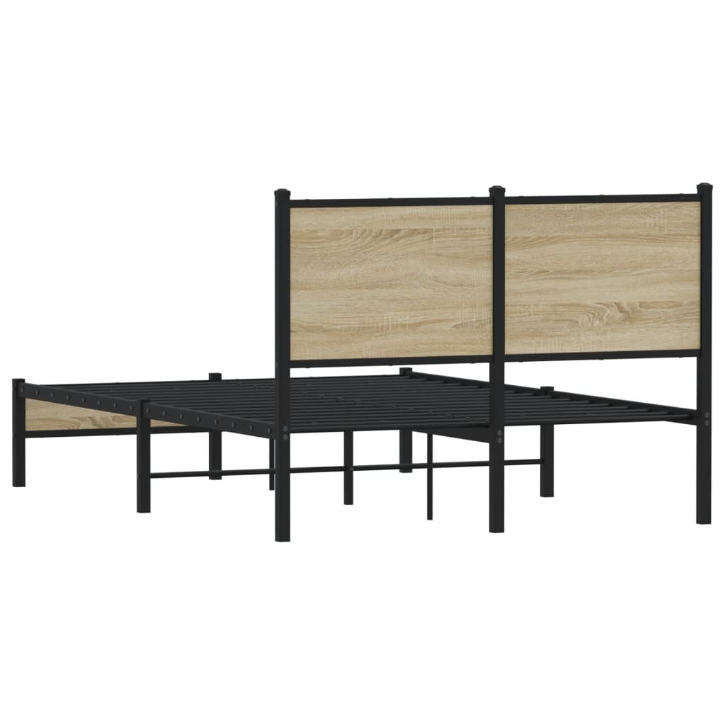 Sengeramme i metall uten madrass sonoma eik 120x200 cm