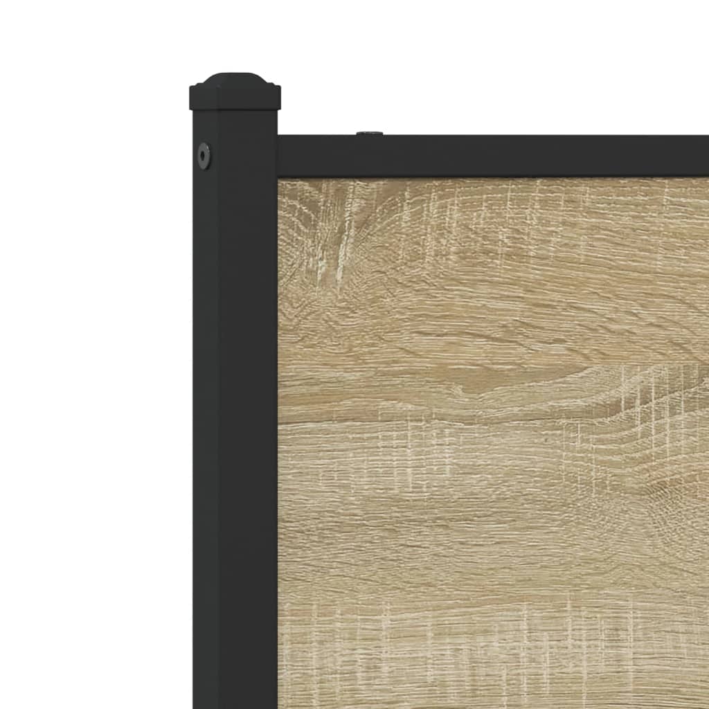 Sengeramme i metall uten madrass sonoma eik 140x200 cm vidaXL