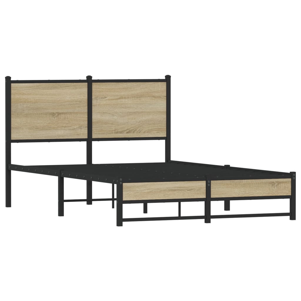 Sengeramme i metall uten madrass sonoma eik 120x190 cm
