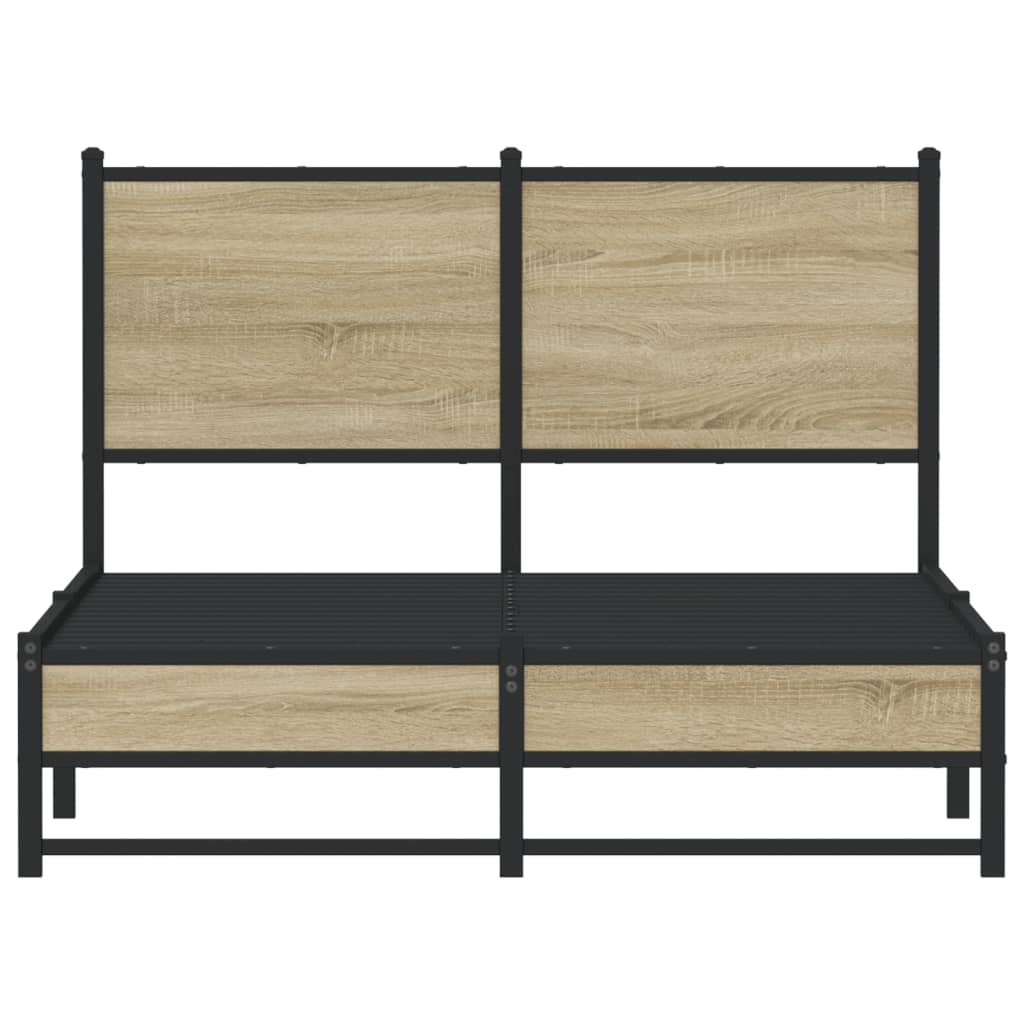 Sengeramme i metall uten madrass sonoma eik 120x190 cm