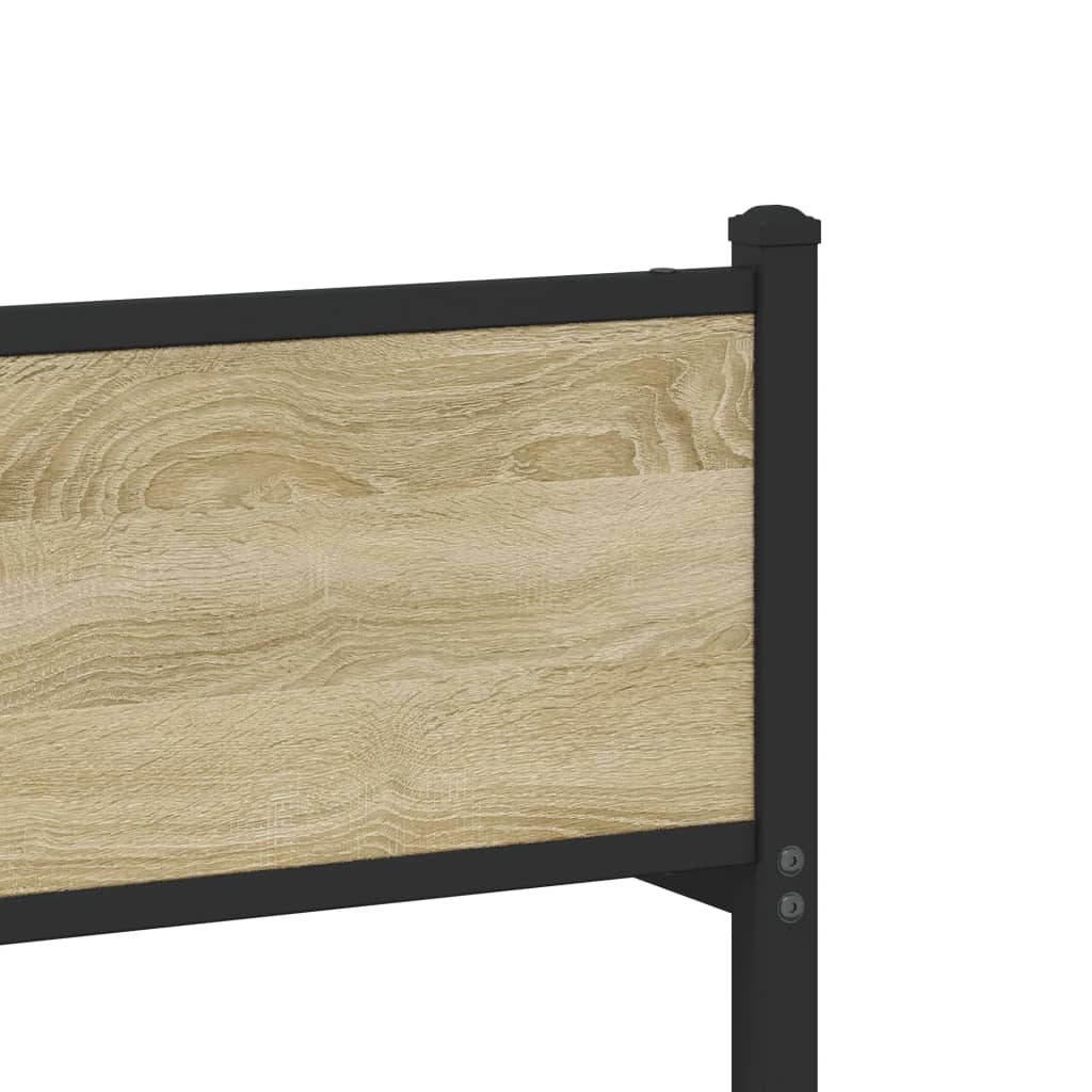 Sengeramme i metall uten madrass sonoma eik 90x190 cm