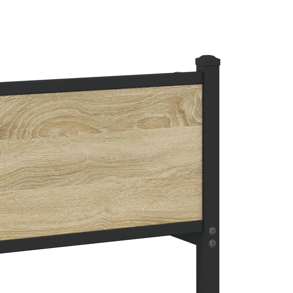 Sengeramme i metall uten madrass sonoma eik 100x190 cm