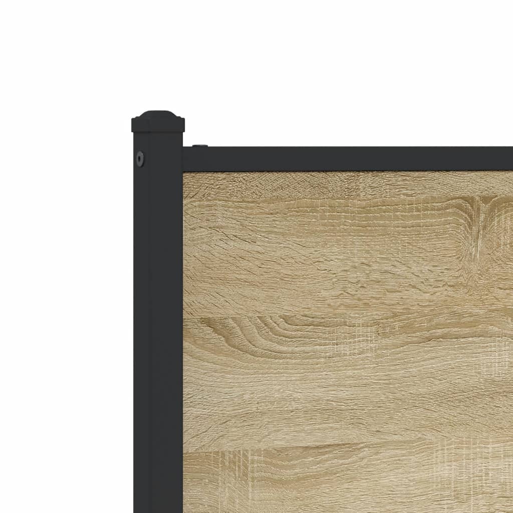 Sengeramme i metall uten madrass sonoma eik 100x190 cm