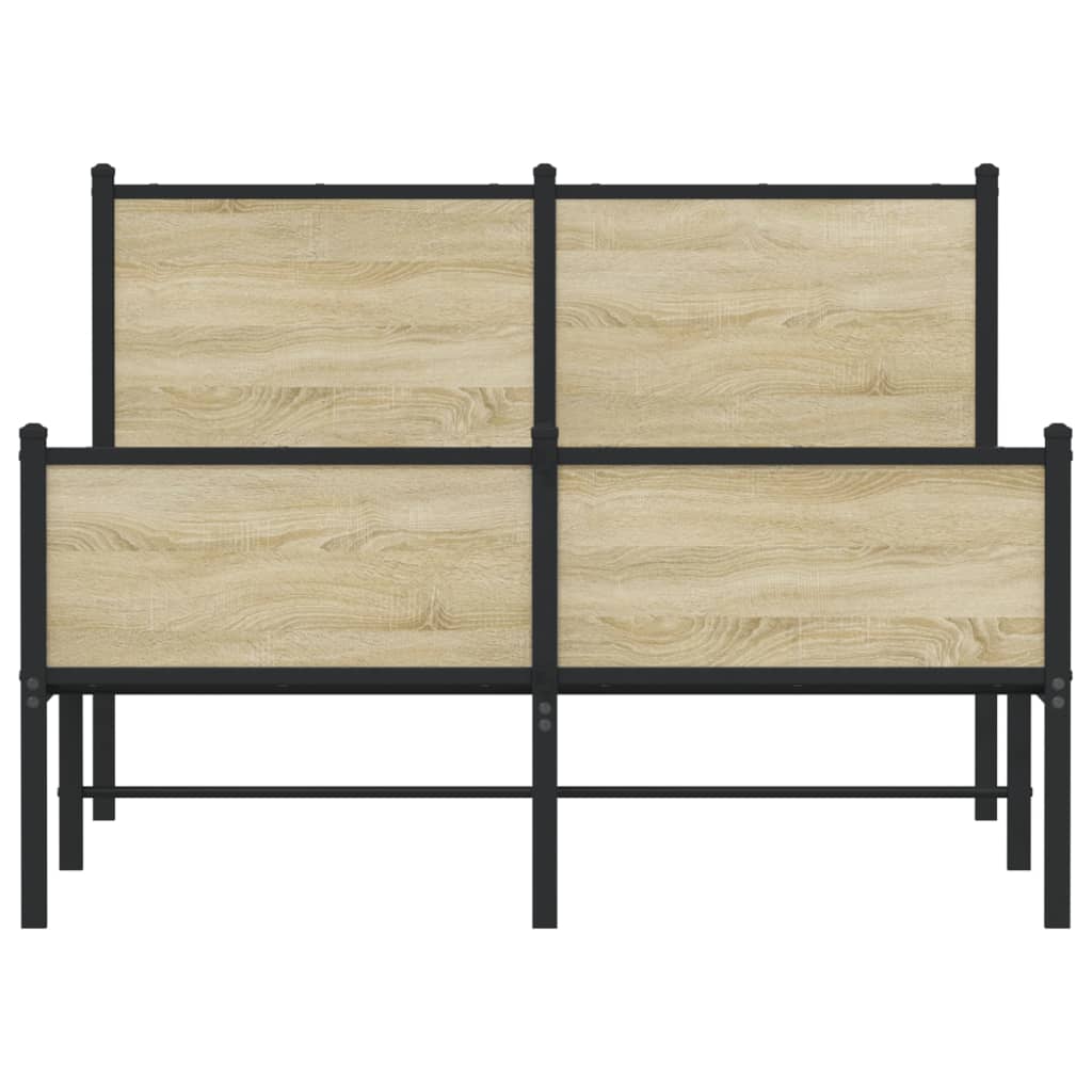 Sengeramme i metall uten madrass sonoma eik 120x200 cm