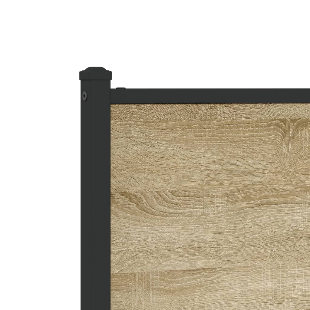 Sengeramme i metall uten madrass sonoma eik 137x190 cm