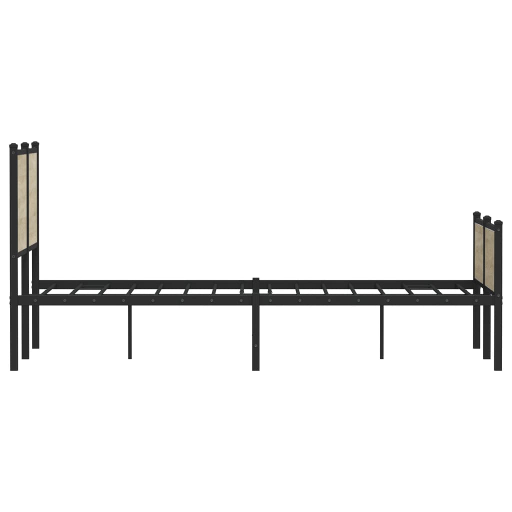 Sengeramme i metall uten madrass sonoma eik 140x200 cm