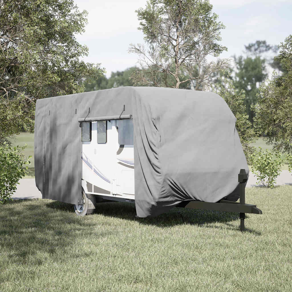Campingvogntrekk grå 550x250x220 cm ikke-vevet stoff vidaXL