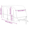 Campingvogntrekk grå 670x250x220 cm ikke-vevet stoff