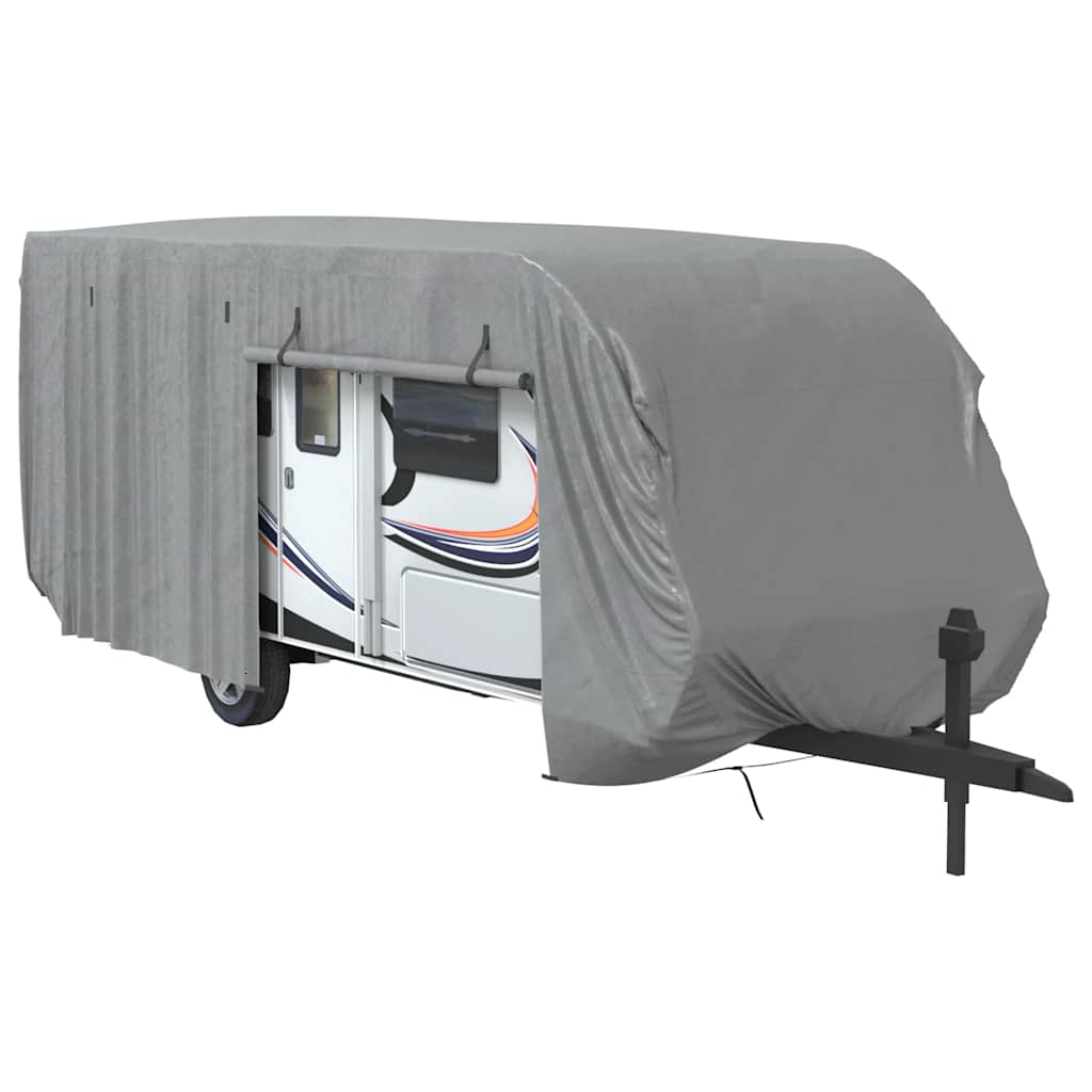 Campingvogntrekk grå 732x250x220 cm ikke-vevet stoff vidaXL