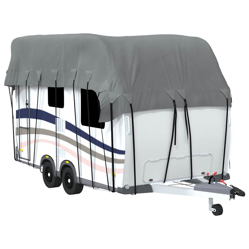 Caravan Taktrekk grå 500x300 cm ikke-vevet stoff