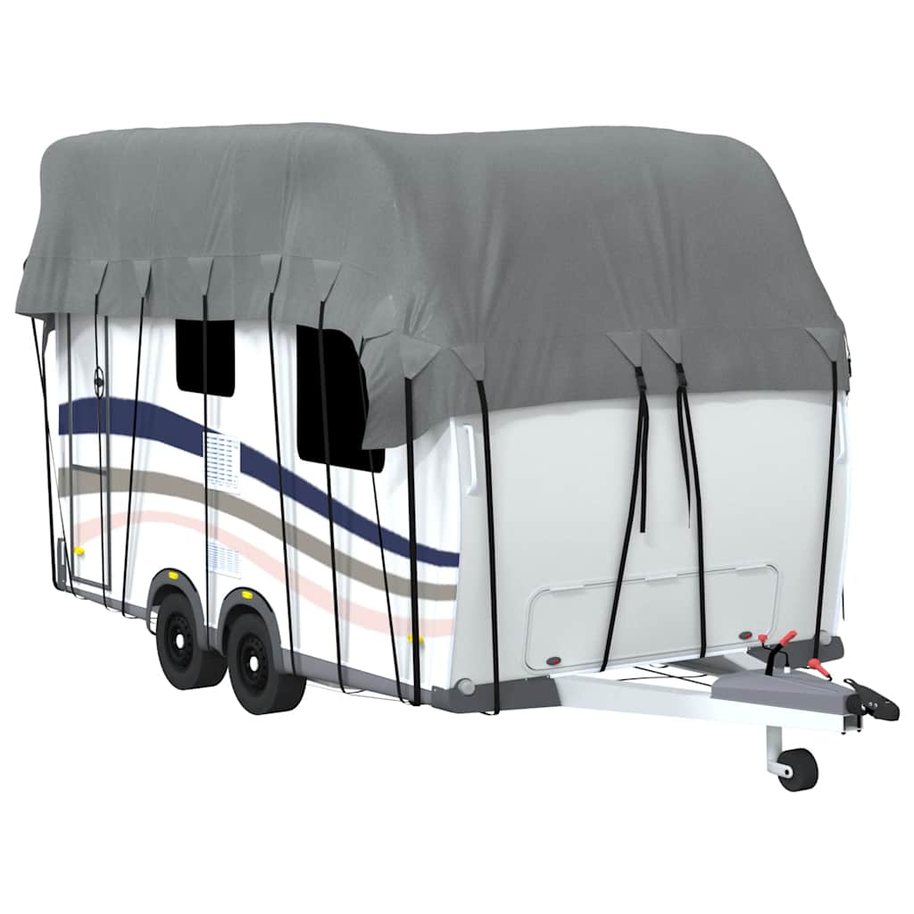 Caravan Taktrekk grå 500x300 cm ikke-vevet stoff vidaXL