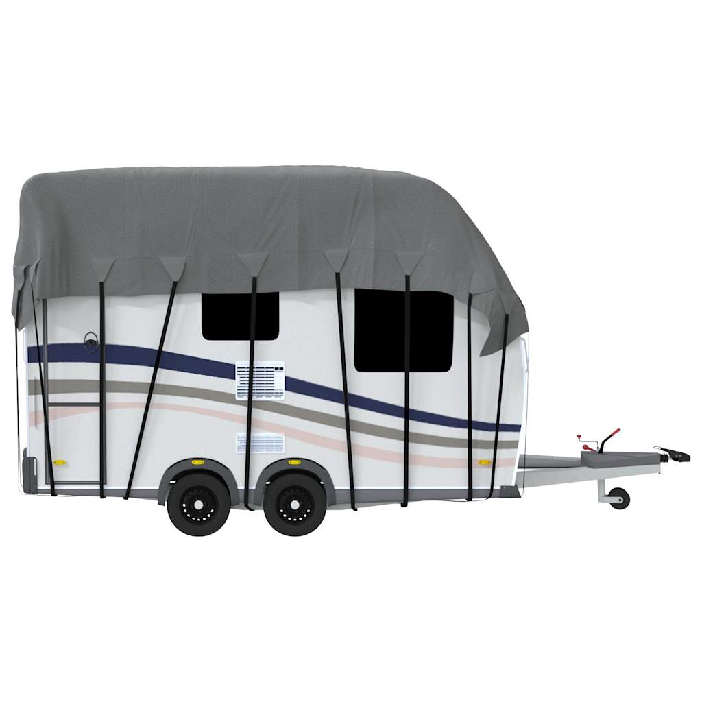 Caravan Taktrekk grå 500x300 cm ikke-vevet stoff