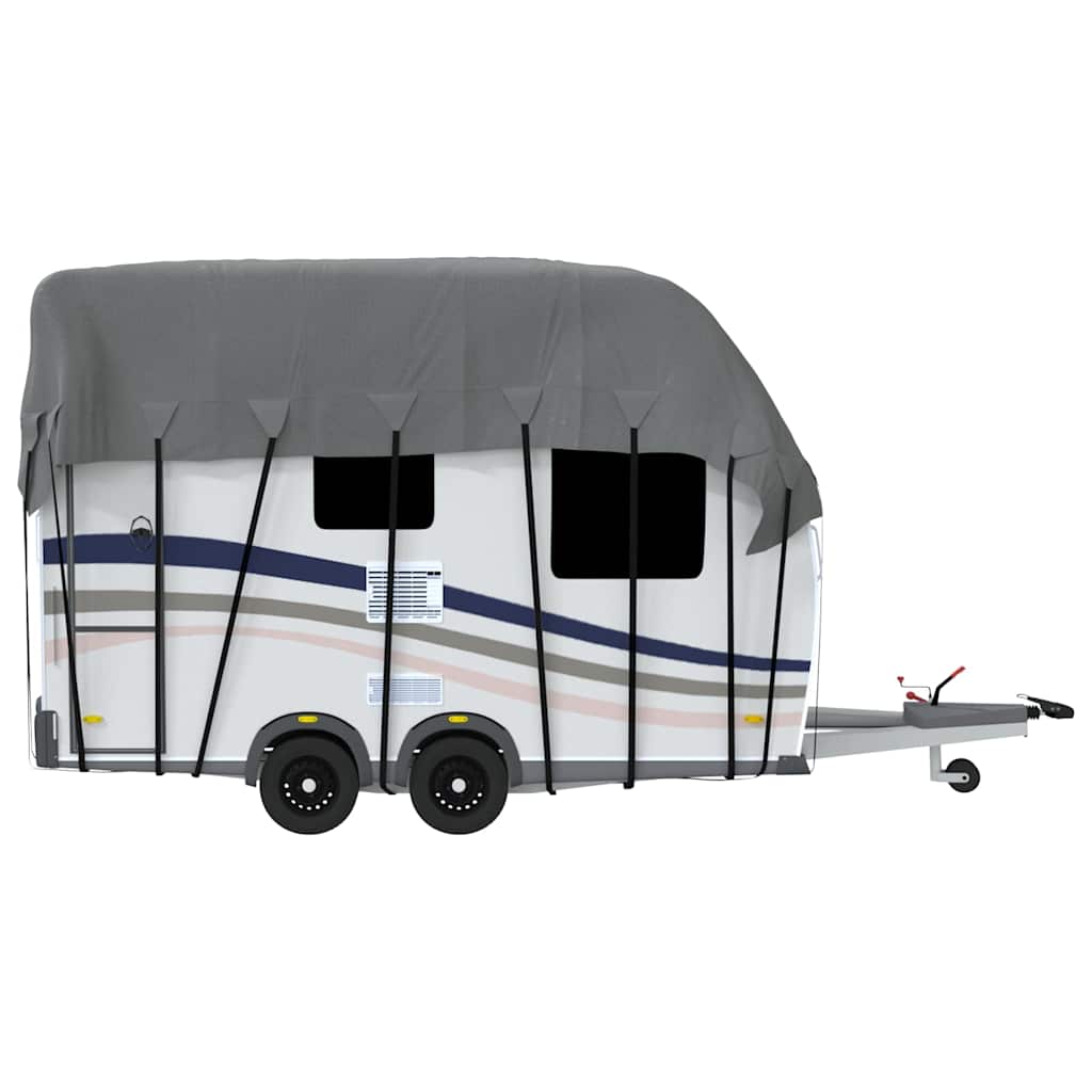 Caravan Taktrekk grå 500x300 cm ikke-vevet stoff vidaXL