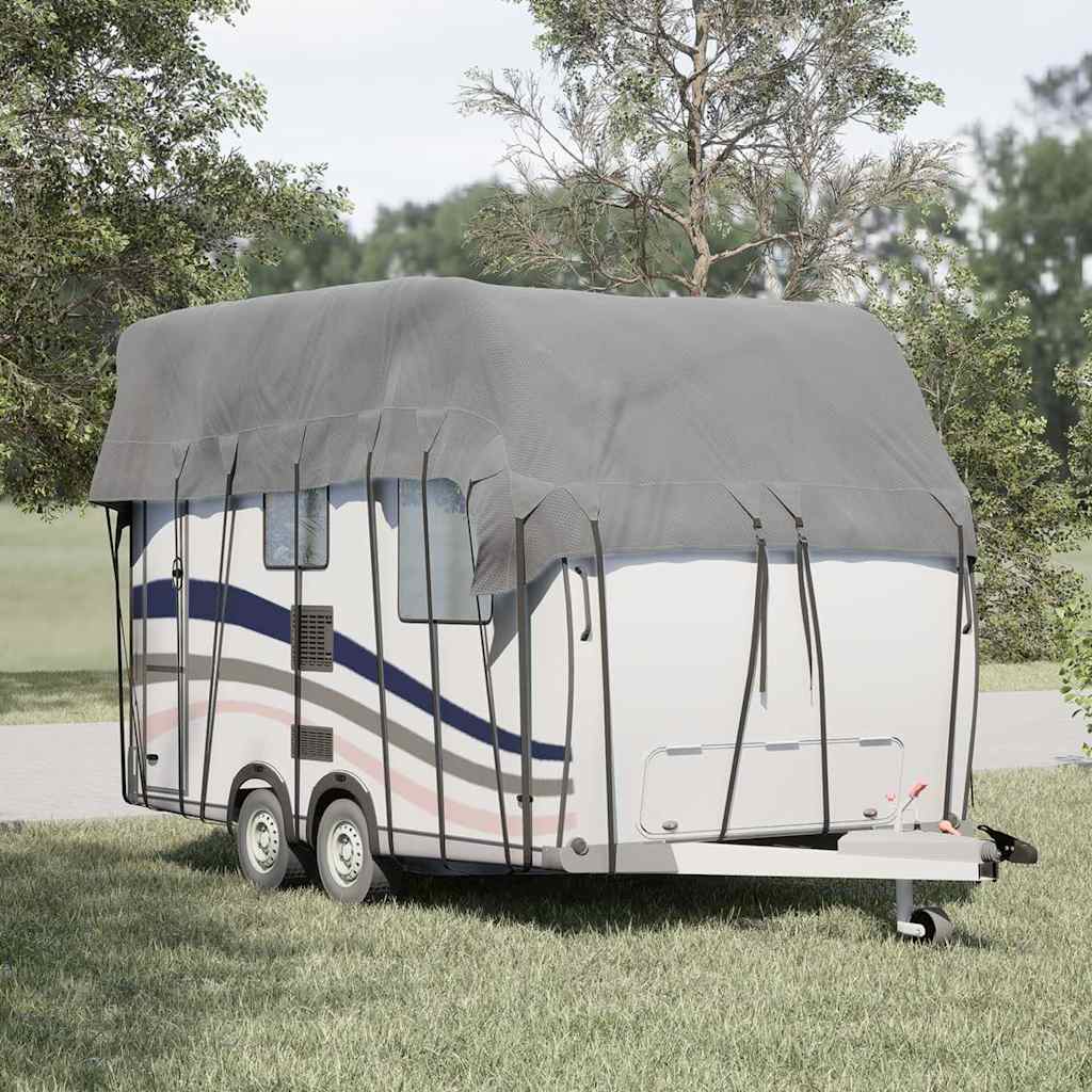 Caravan Taktrekk grå 500x300 cm ikke-vevet stoff