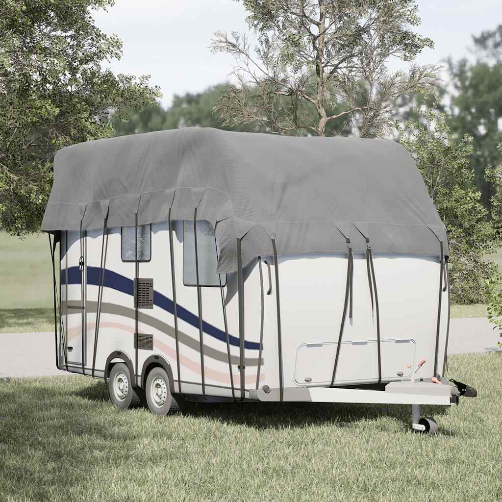 Caravan Taktrekk grå 500x300 cm ikke-vevet stoff vidaXL