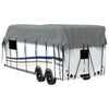 Caravan Taktrekk grå 700x300 cm ikke-vevet stoff