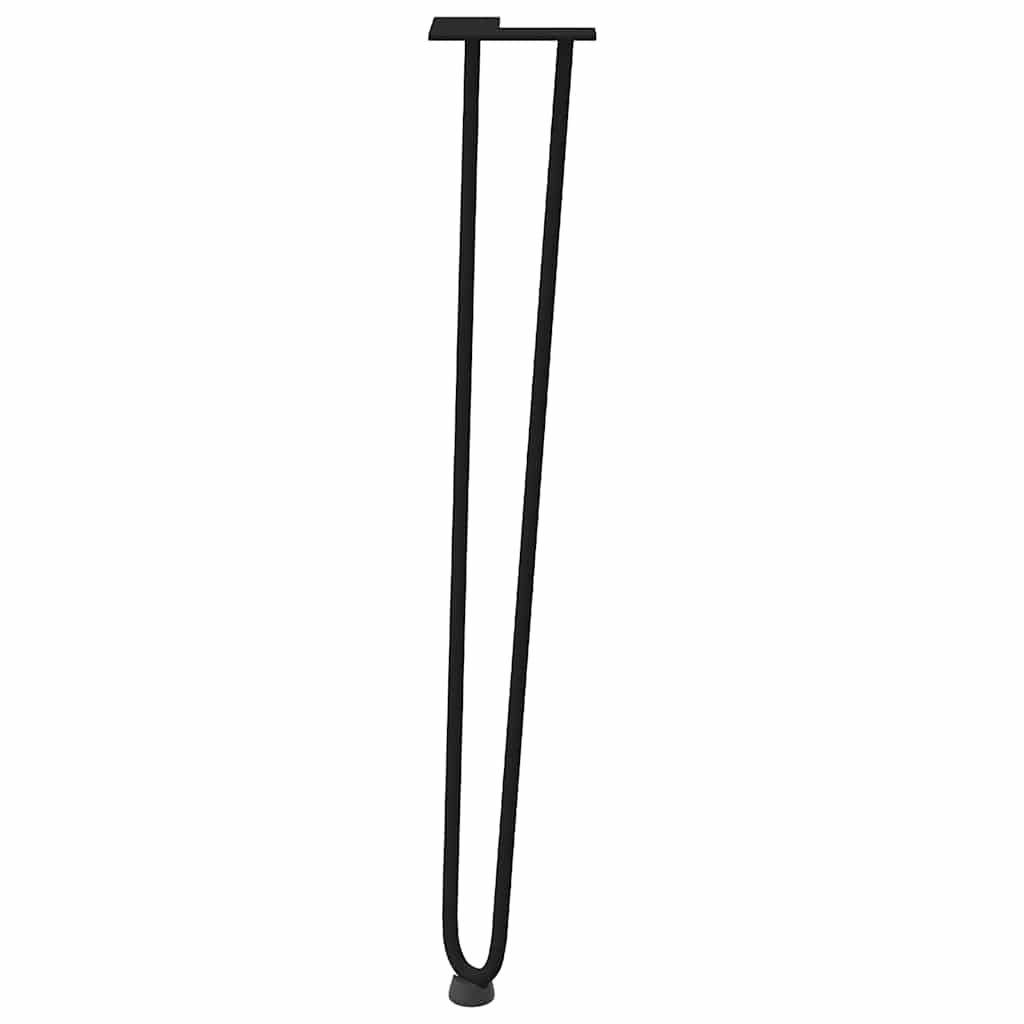 hårnålsben til konsollbord 4 stk svart 72 cm massivt stål