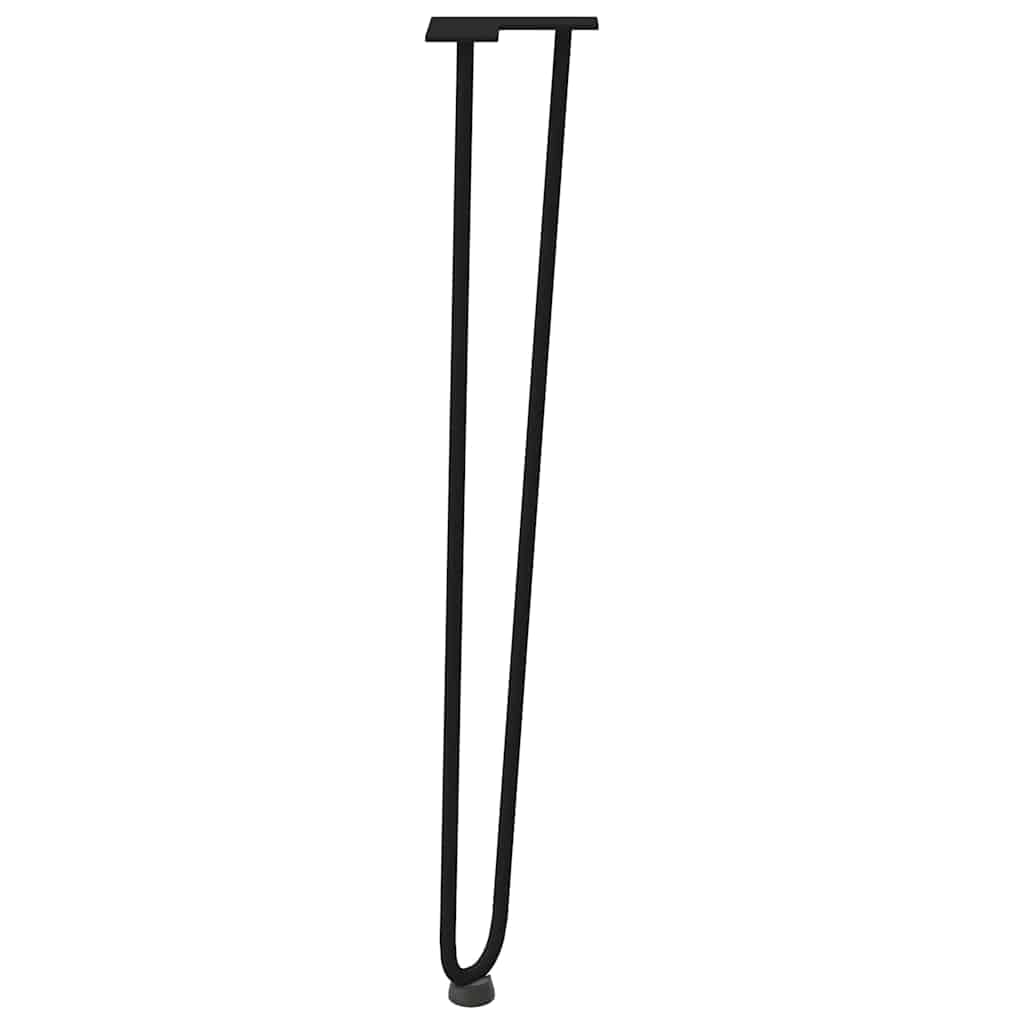 hårnålsben til konsollbord 4 stk svart 72 cm massivt stål