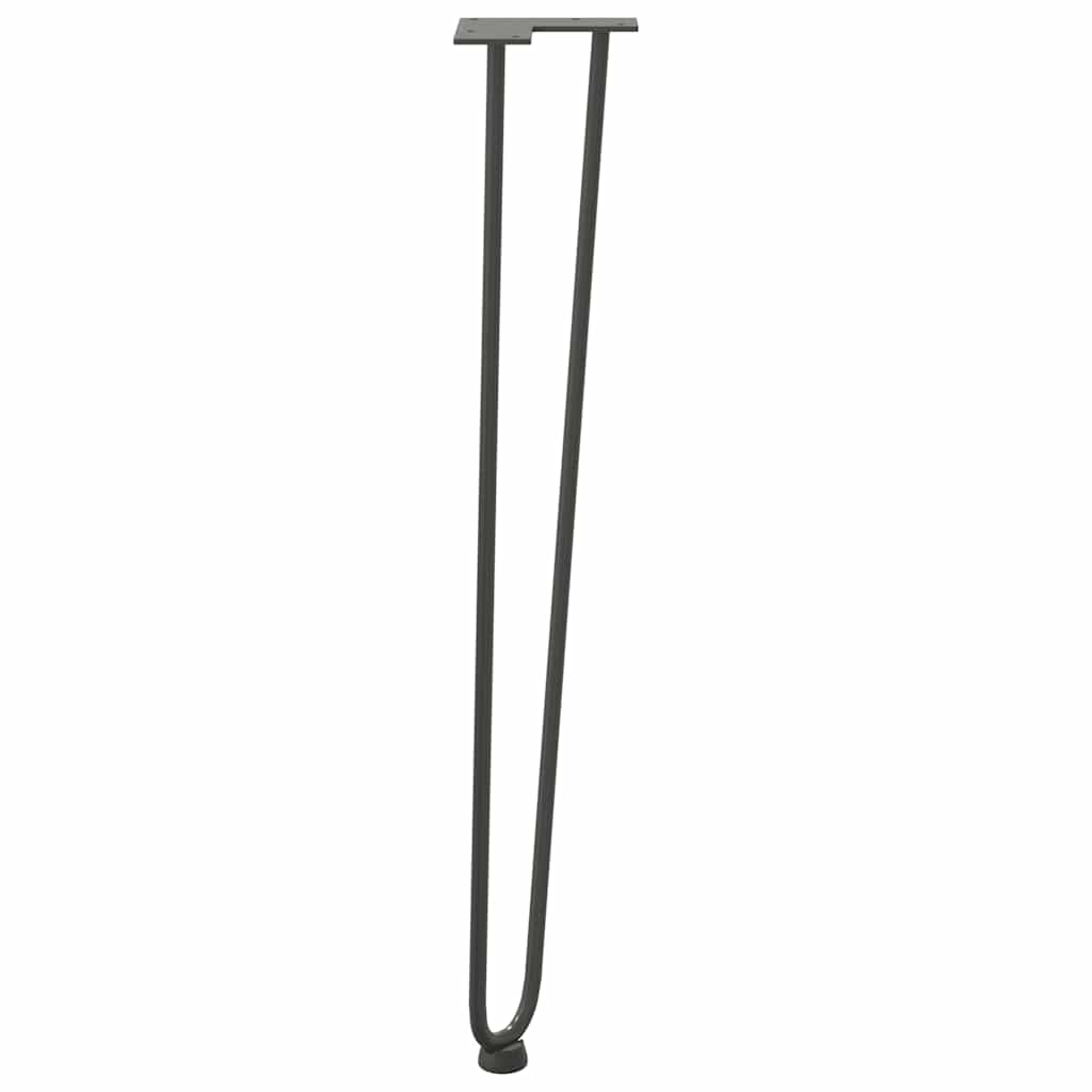 hårnålsben til konsollbord 4 stk antrasitt 72 cm massivt stål