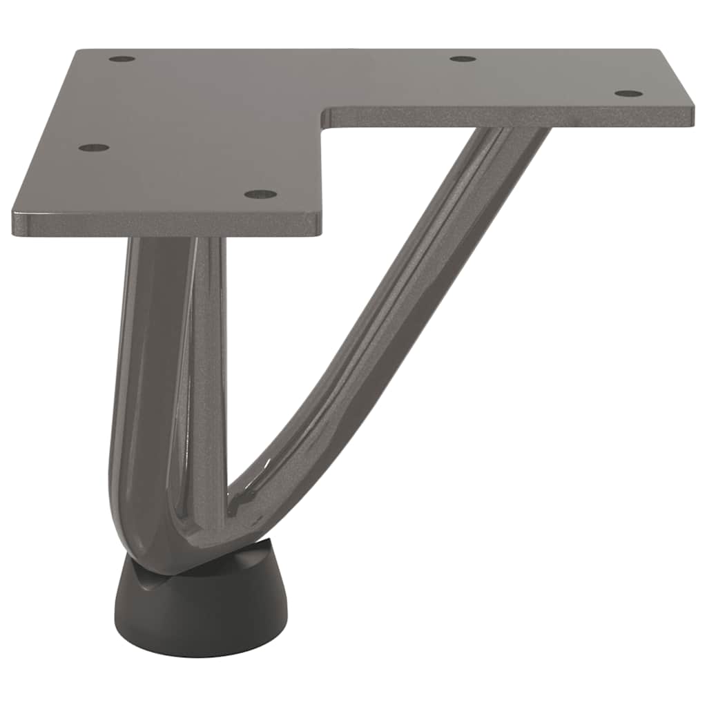 Hårnålsben til salongbord 4 stk naturstål 10 cm massivt stål