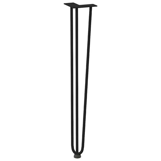 hårnålsben til konsollbord 4 stk svart 72 cm massivt stål