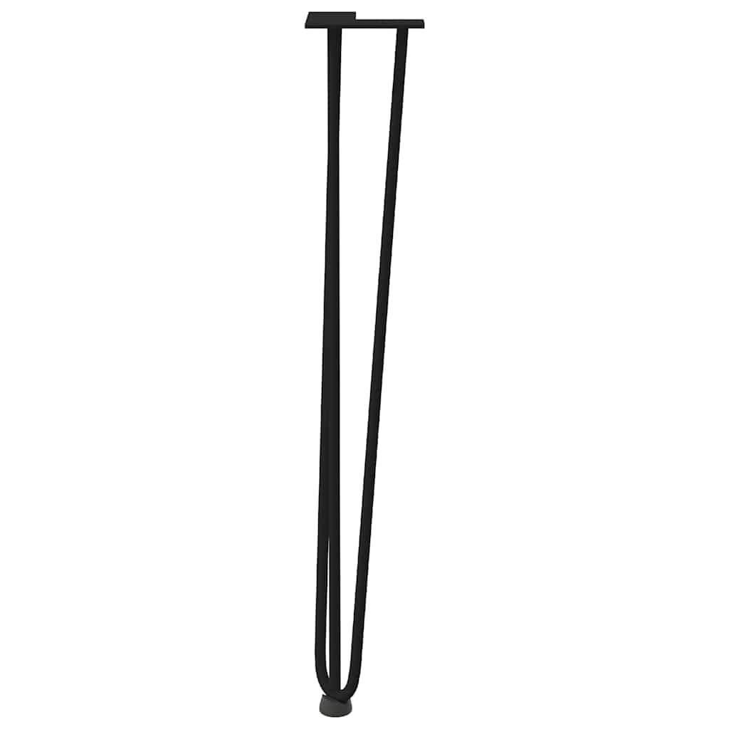 hårnålsben til konsollbord 4 stk svart 72 cm massivt stål
