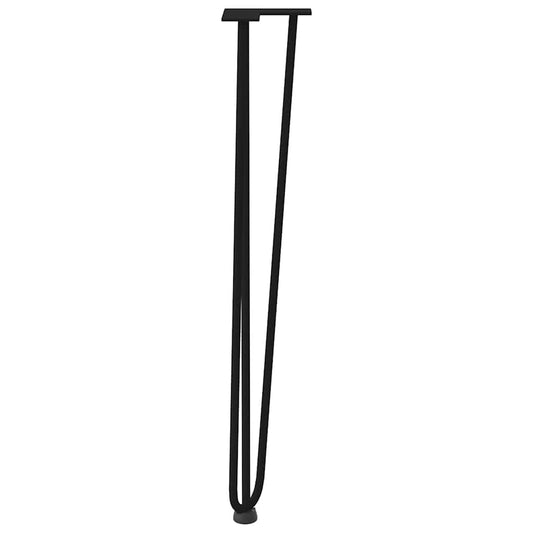 hårnålsben til konsollbord 4 stk svart 72 cm massivt stål