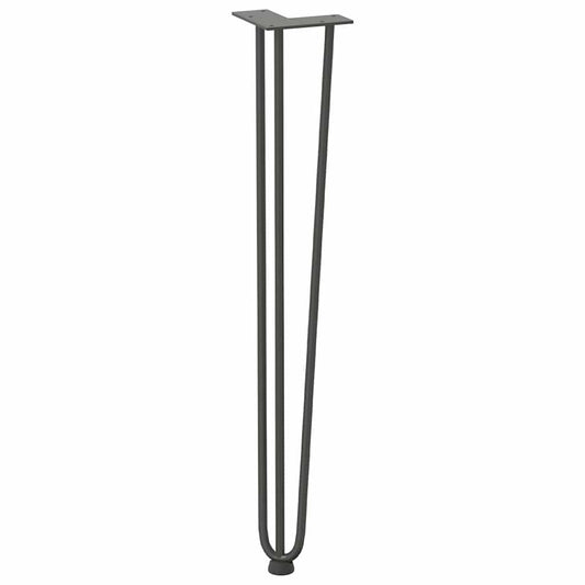 hårnålsben til konsollbord 4 stk antrasitt 72 cm massivt stål