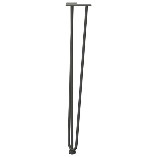 hårnålsben til konsollbord 4 stk antrasitt 72 cm massivt stål