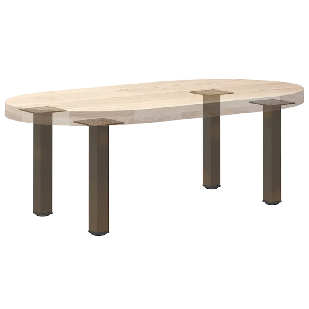 Salongbordben 4 stk naturstål 30–32 cm stål