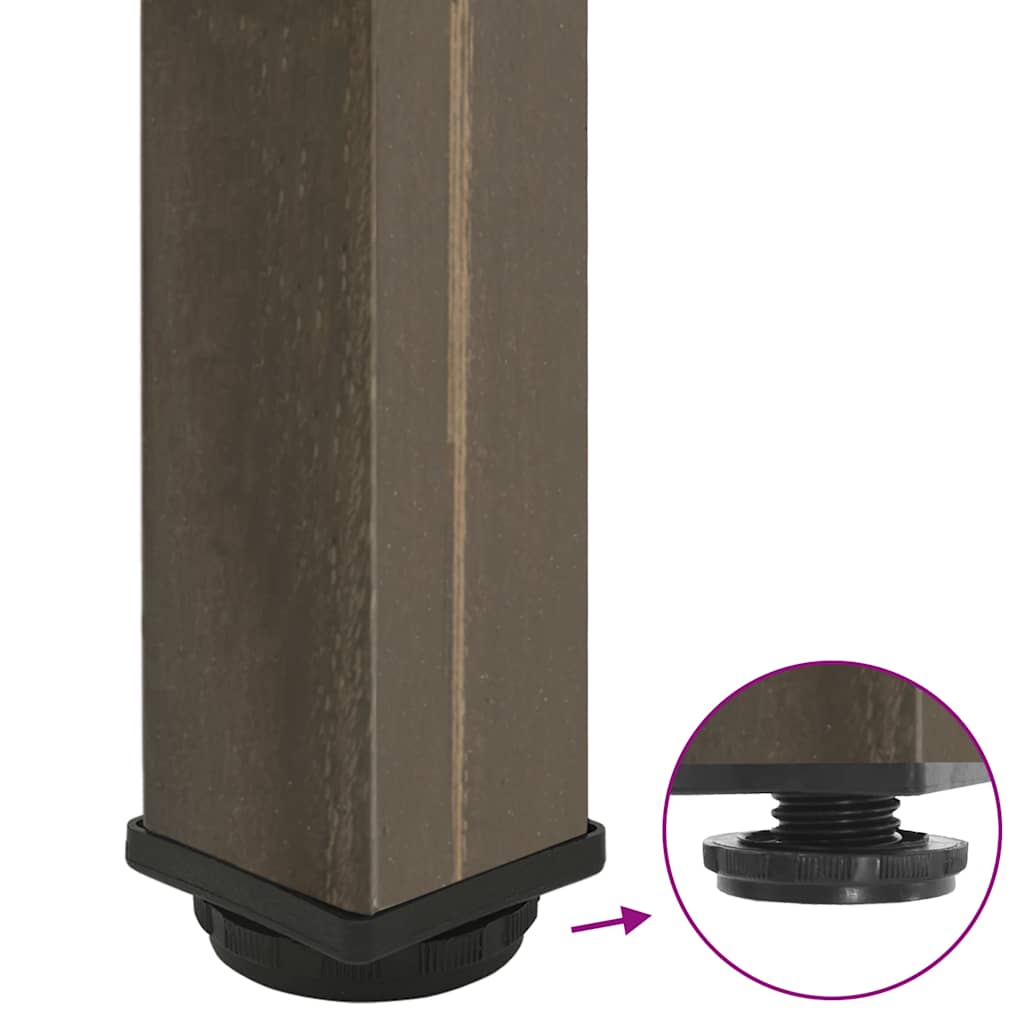 Salongbordben 4 stk naturstål 42–44 cm stål