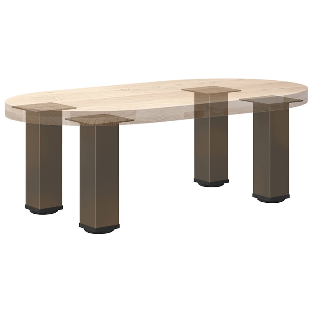 Salongbordben 4 stk naturstål 42–44 cm stål
