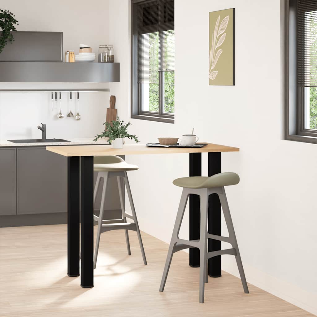 Barbordben 4 stk svart 100-102 cm stål