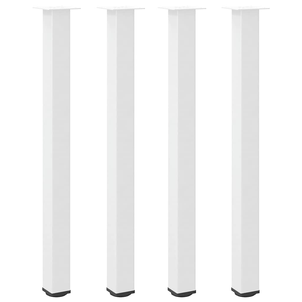 Barbordben 4 stk hvite 110–112 cm stål